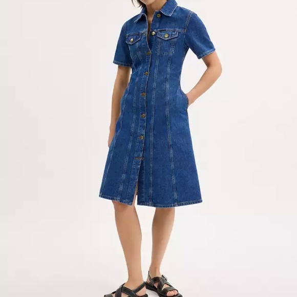 Coach denim midi dress size 8 - Picture 2 of 7